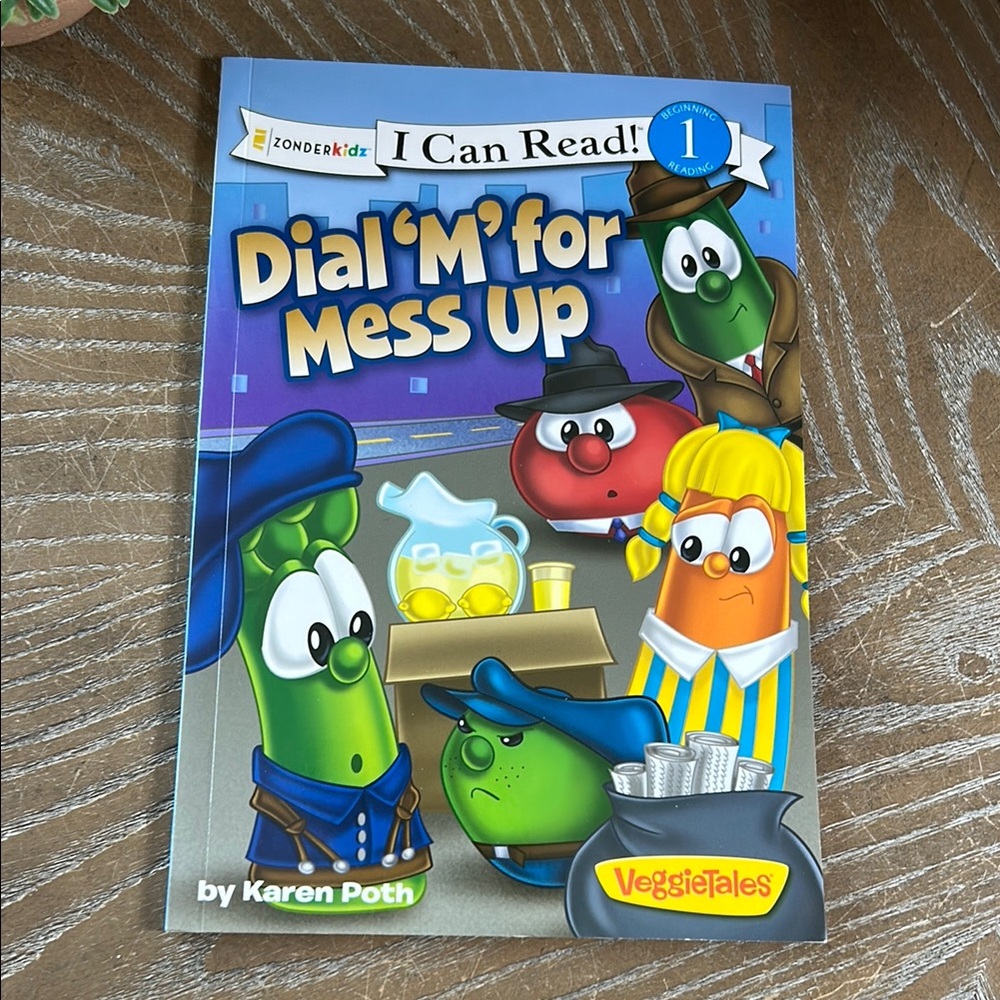 NEW! VeggieTales Dial 'M' for Mess Up I Can Read Level 1 Book